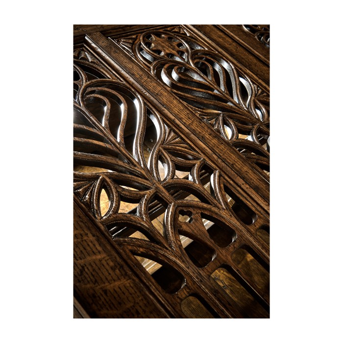 Gothic Dark Oak Display Cabinet