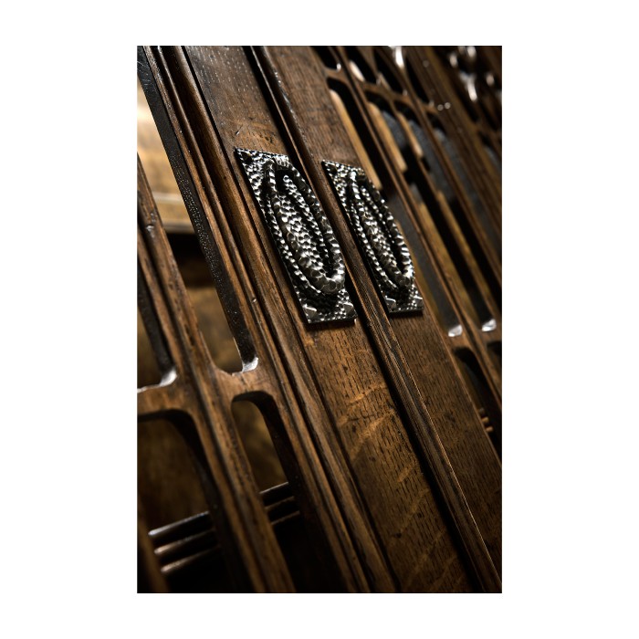 Gothic Dark Oak Display Cabinet