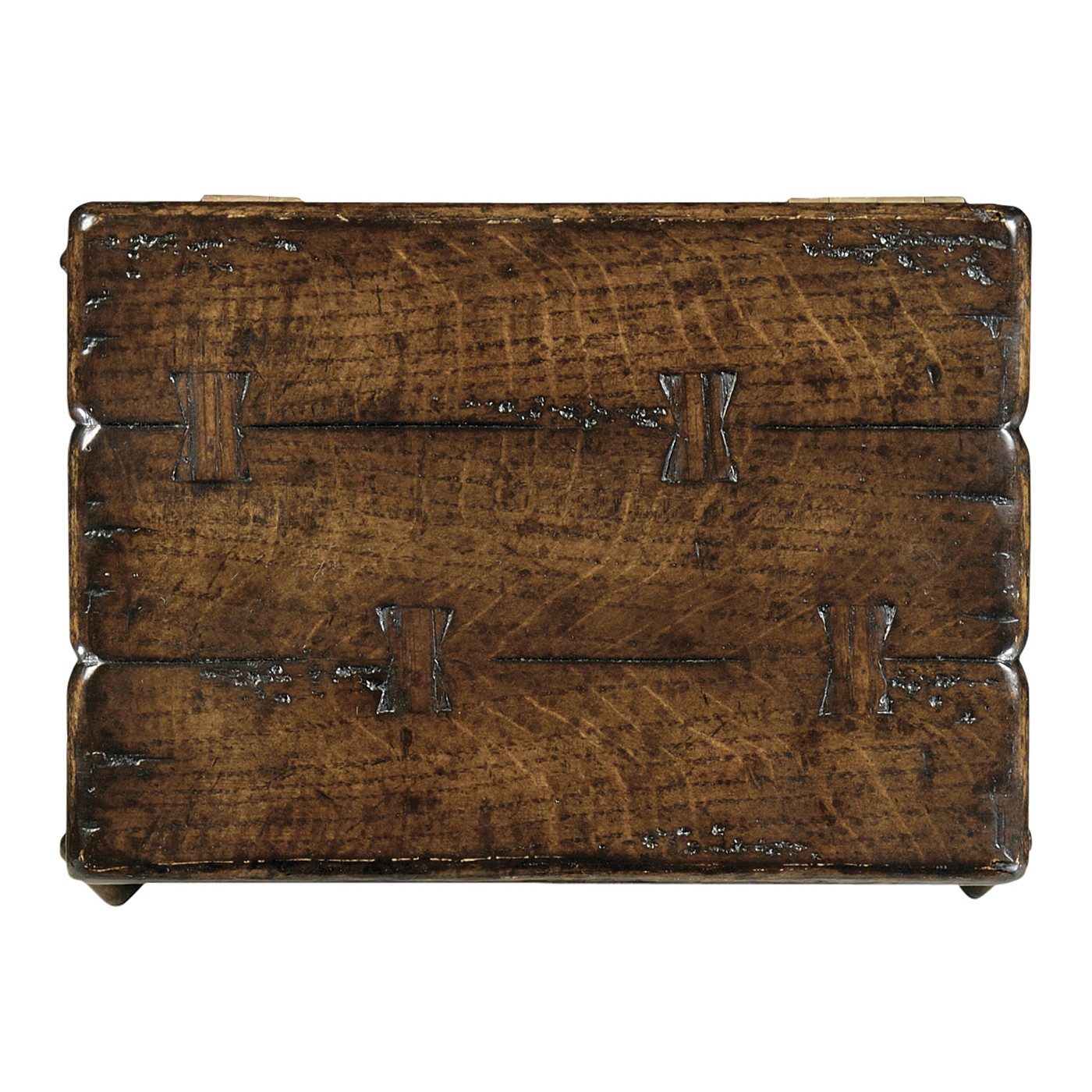 Dark Oak Drinks Coasters Box with Woven Effect