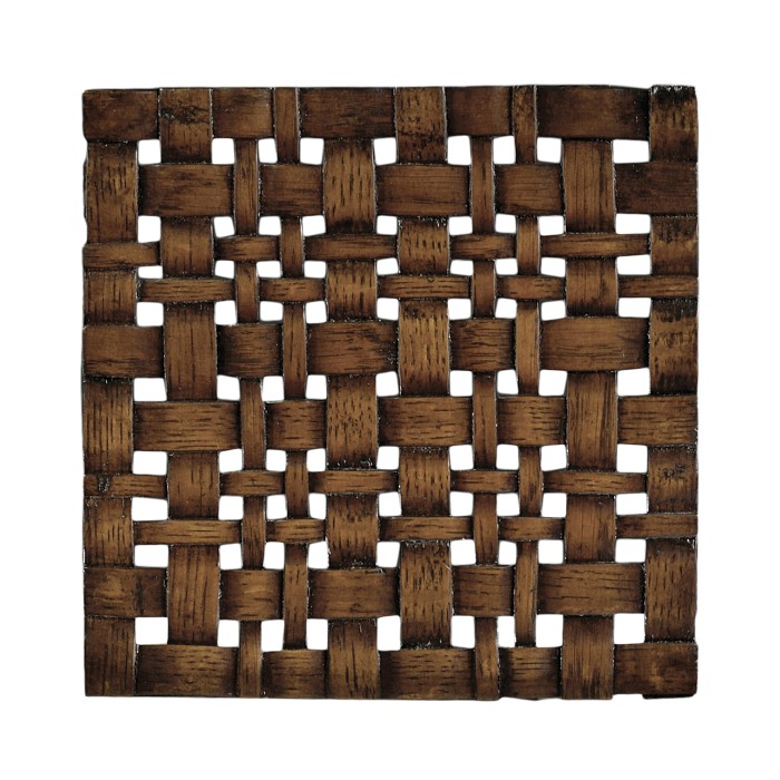 Dark Oak Placemats Box with Woven Effect