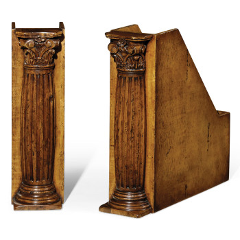 Pair of Corinthian Column Box File Bookends