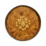 Large Circular Seaweed Marquetry Tray