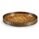 Large Circular Seaweed Marquetry Tray
