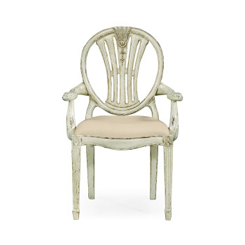 Hepplewhite Wheatsheaf Off-White Arm Chair