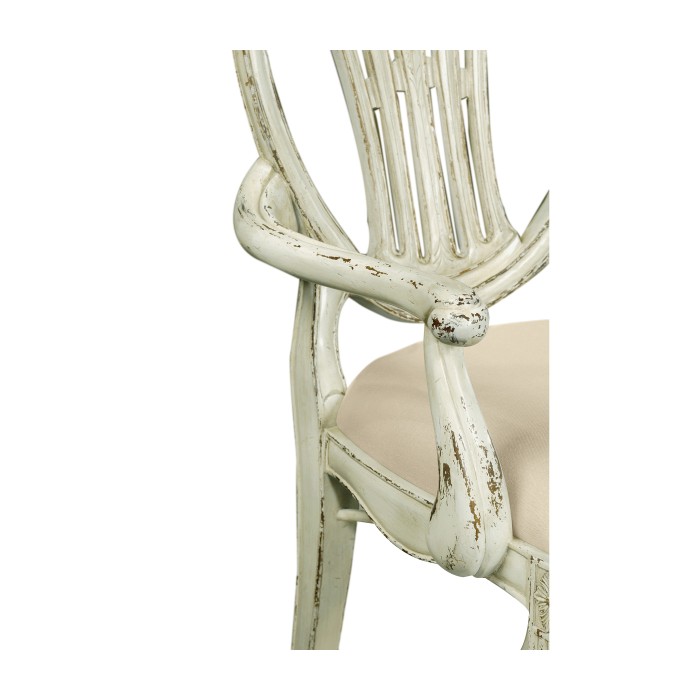 Hepplewhite Wheatsheaf Off-White Arm Chair
