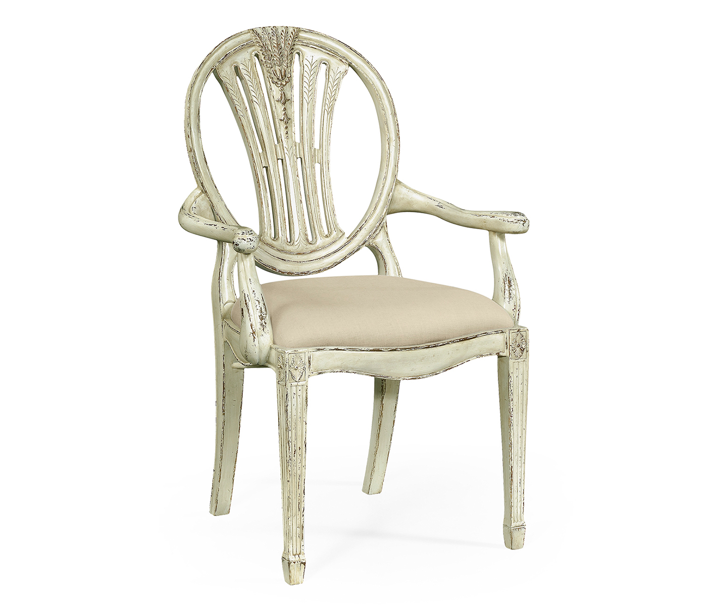 Hepplewhite Wheatsheaf Off-White Arm Chair