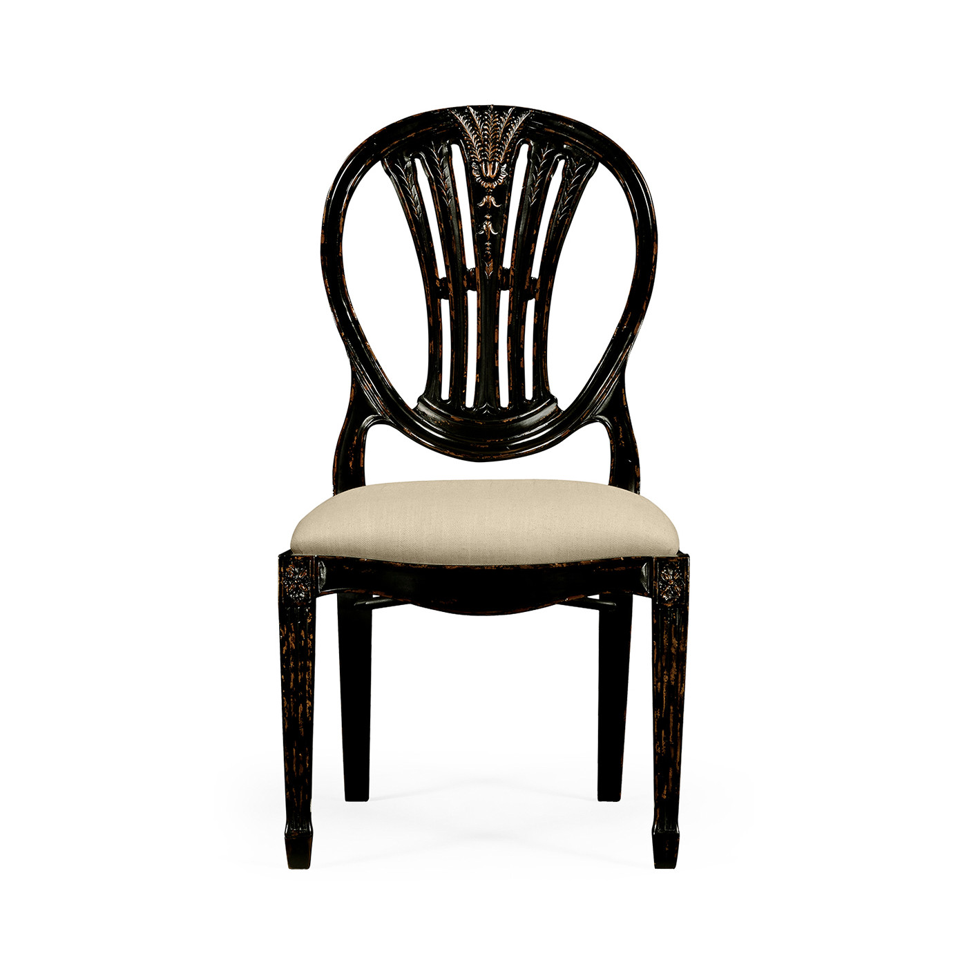 Hepplewhite Wheatsheaf Honey Black Side Chair