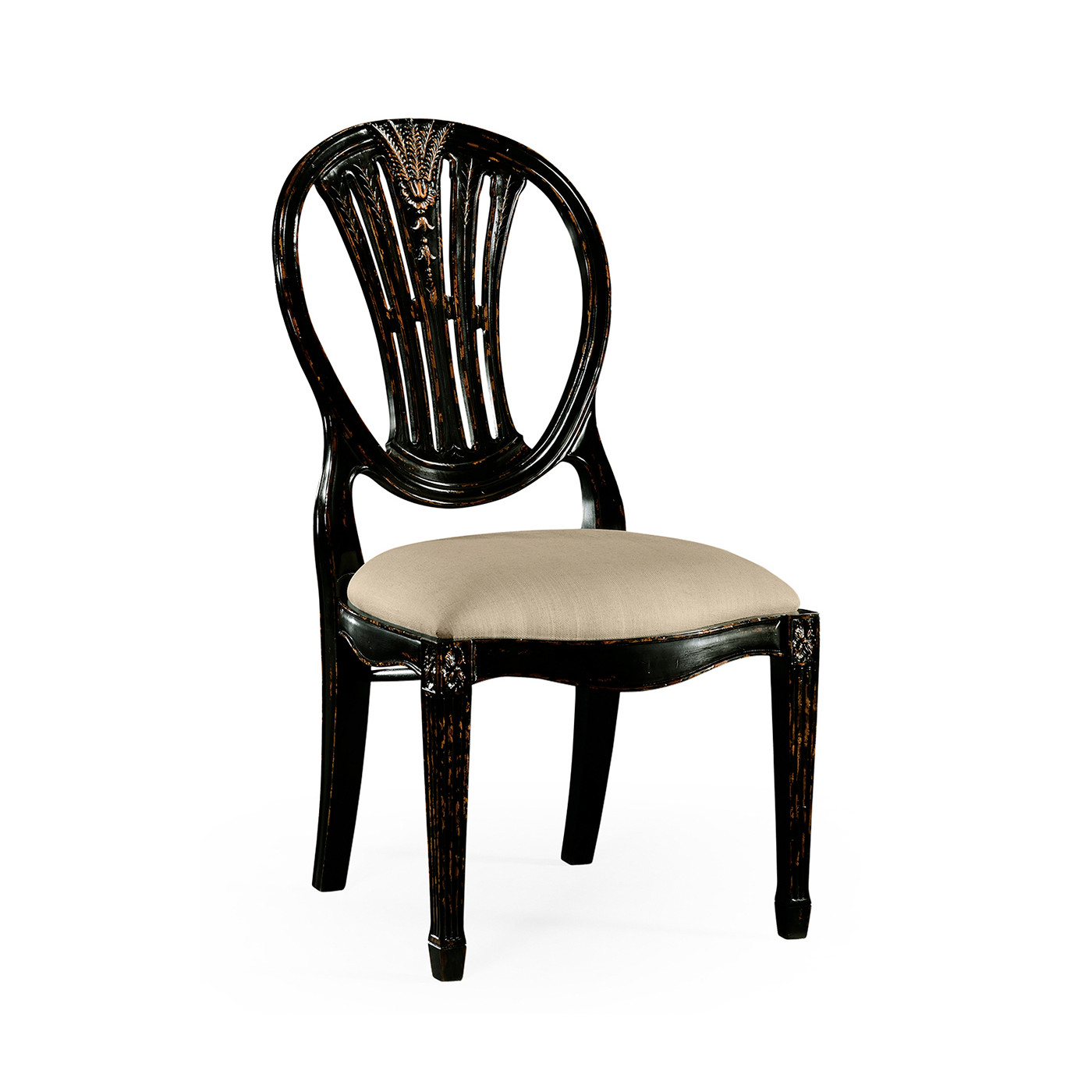 Hepplewhite Wheatsheaf Honey Black Side Chair