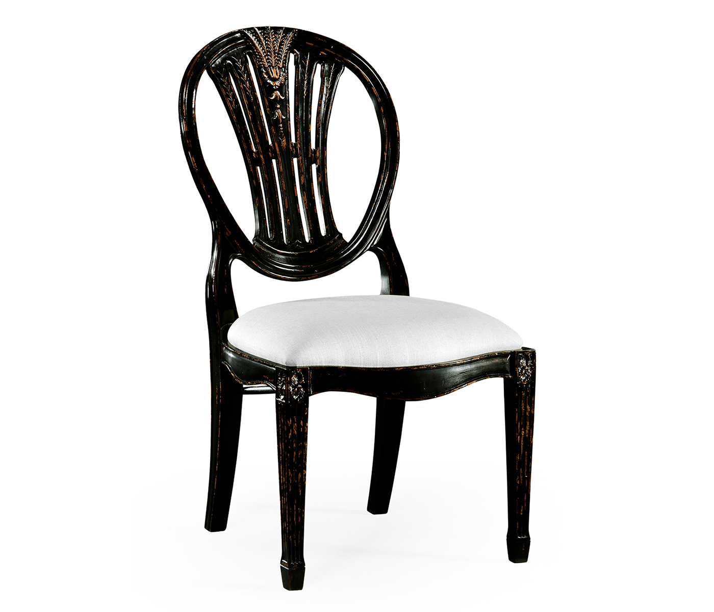 Hepplewhite Wheatsheaf Honey Black Side Chair