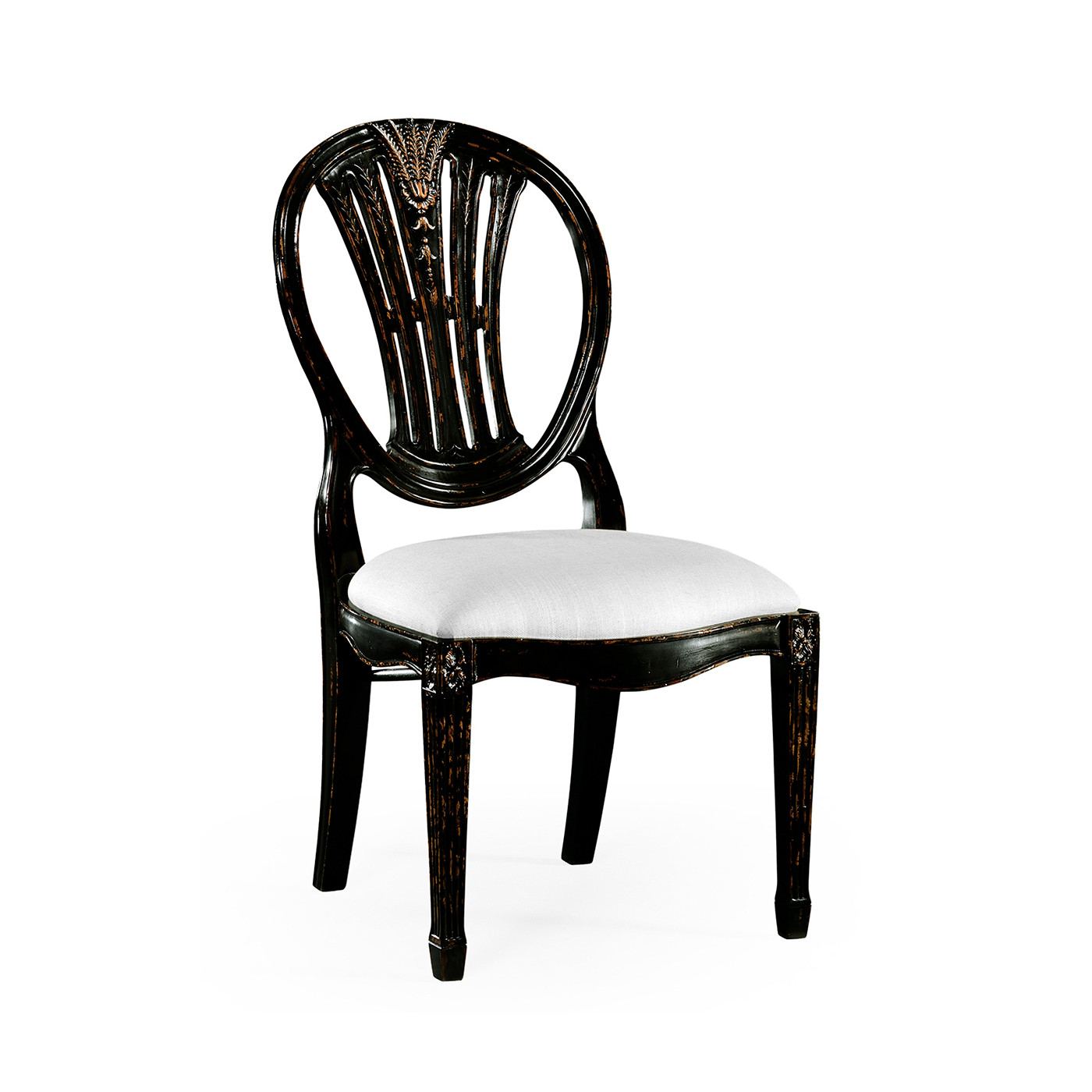 Hepplewhite Wheatsheaf Honey Black Side Chair