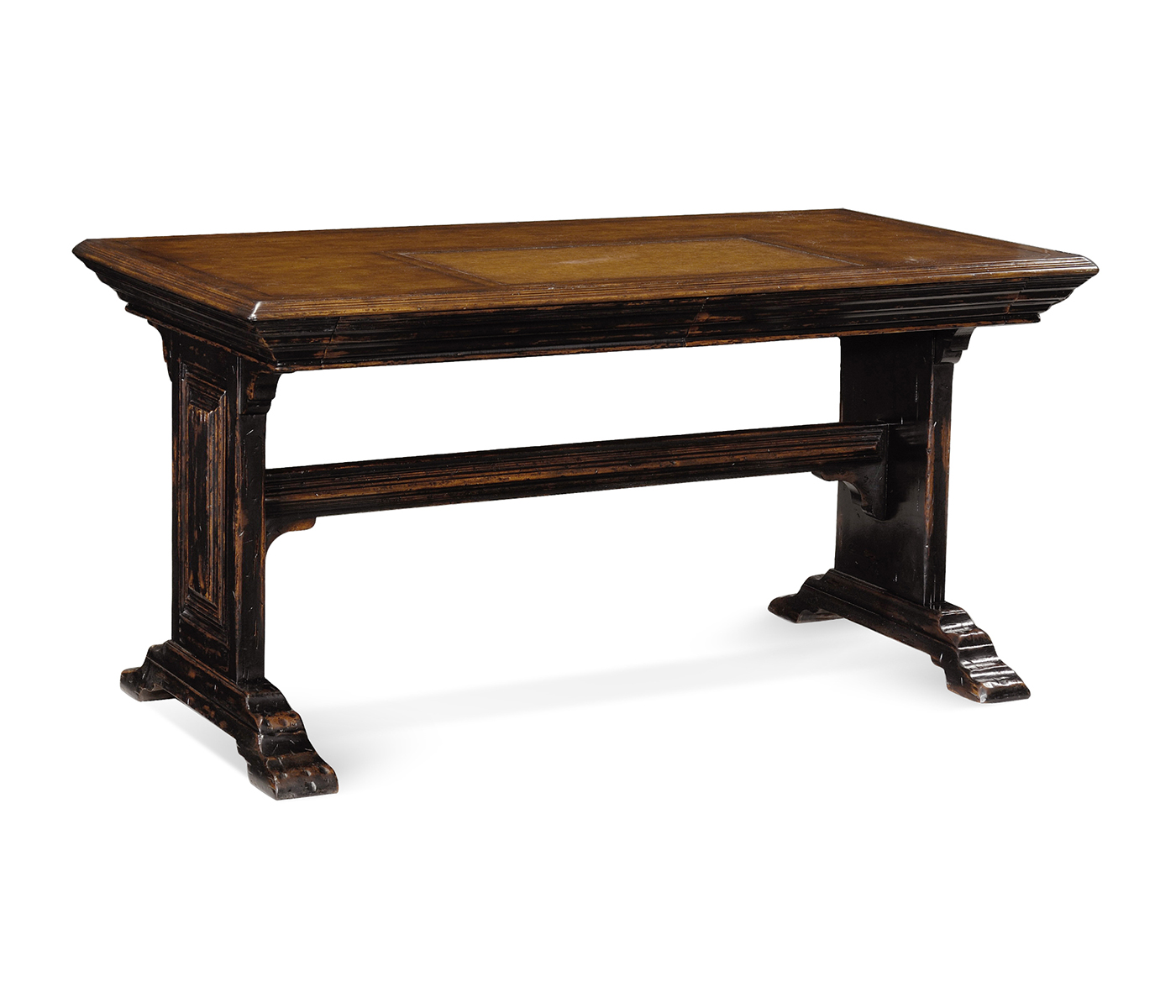 Black and walnut writing desk