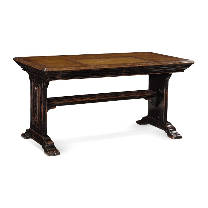 Black and walnut writing desk