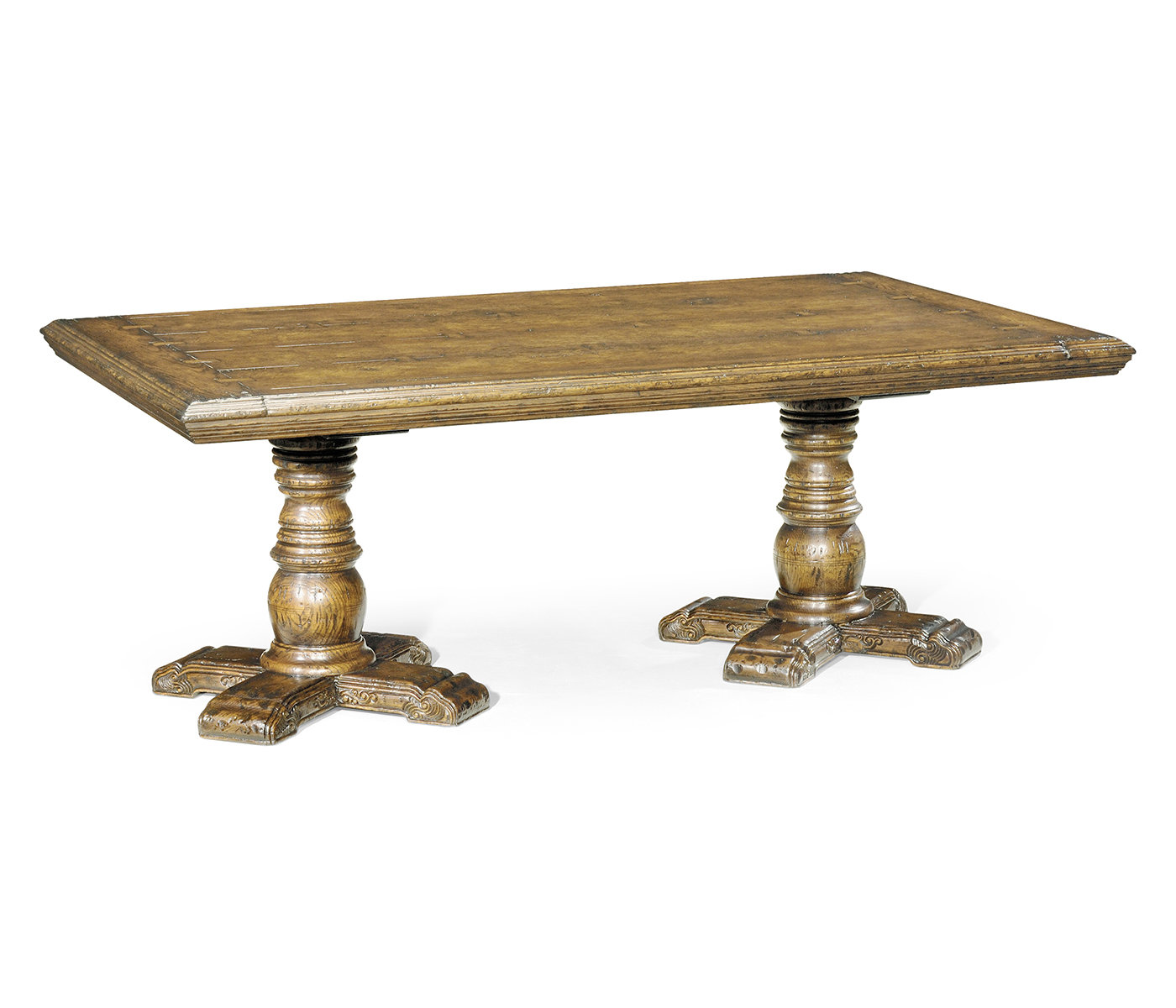 Twin Baluster Natural Oak Coffee Table