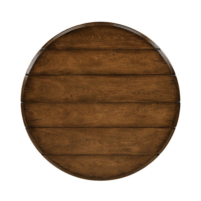 White rub-through tilt top table