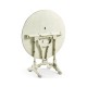White rub-through tilt top table