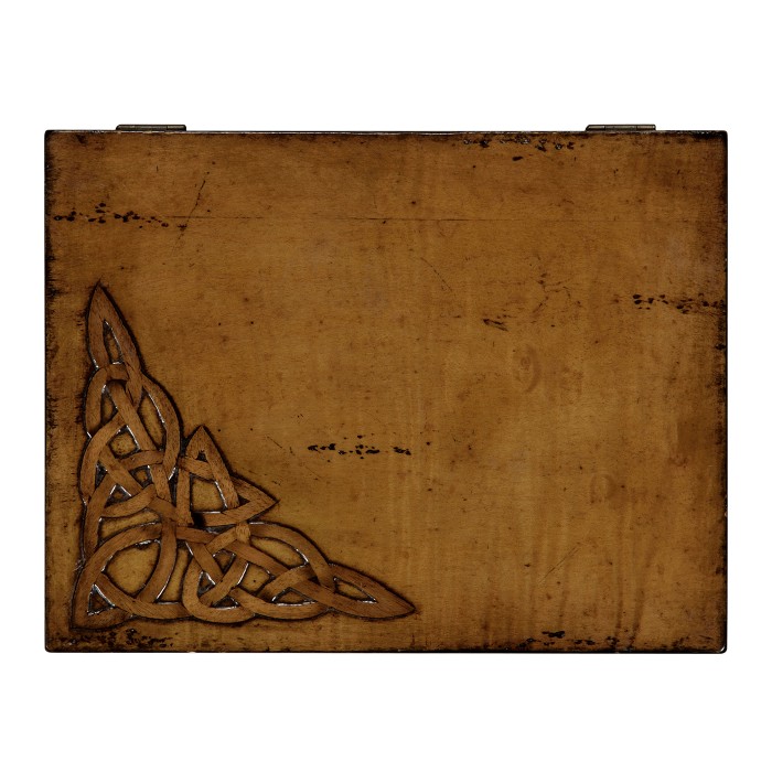 Raised Celtic Veneer Rectangular Box