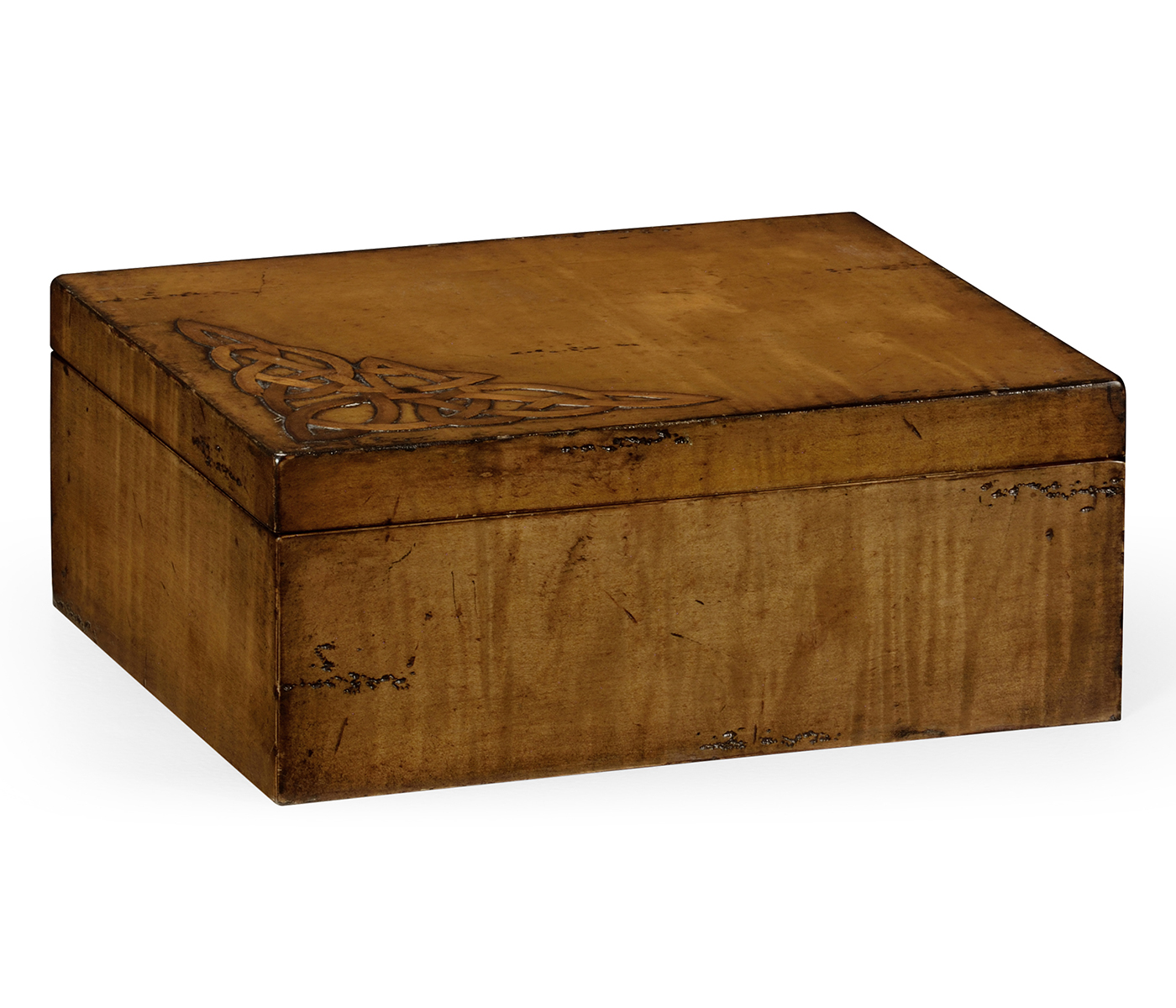 Raised Celtic Veneer Rectangular Box