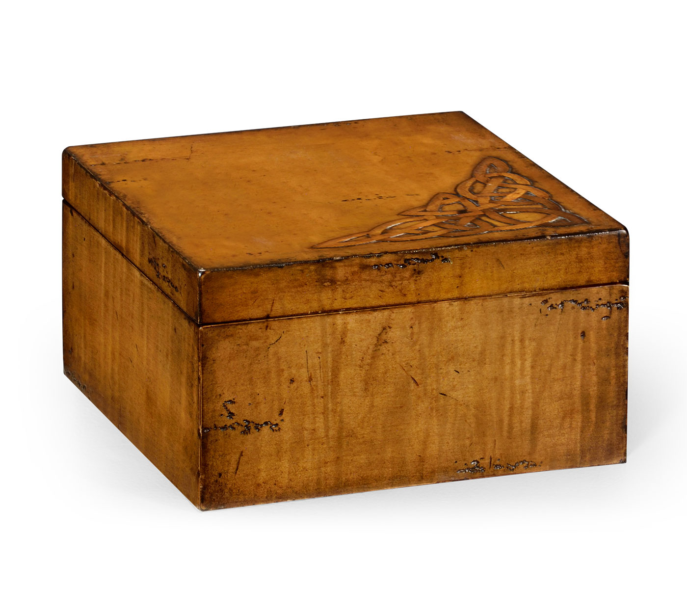 Raised Celtic Veneer Square Box