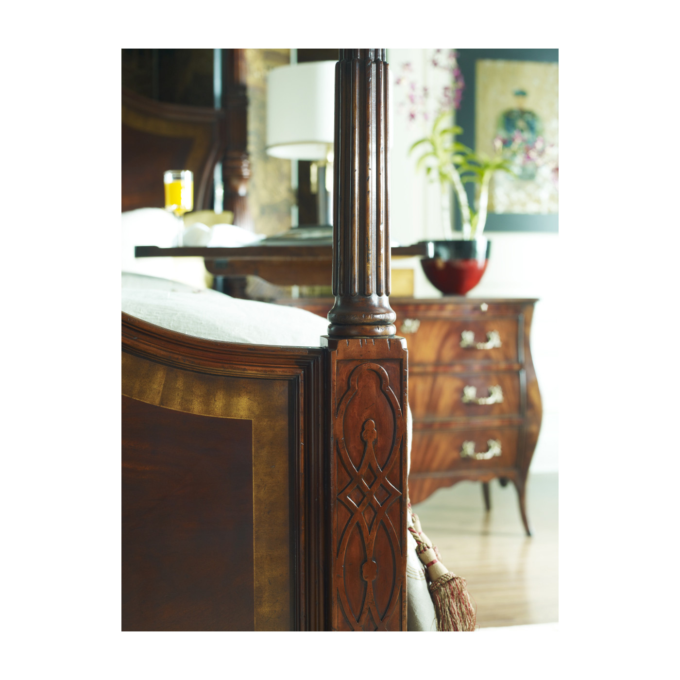 Four Poster Mahogany Cali King Bed