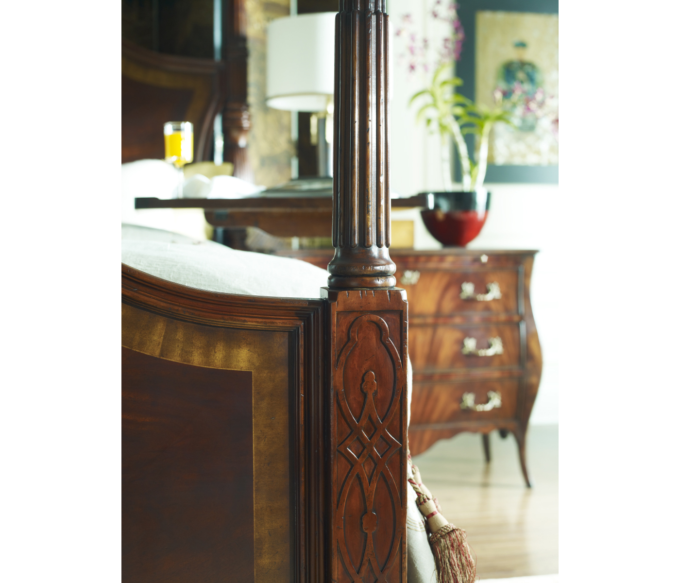 Four Poster Mahogany UK King  Bed