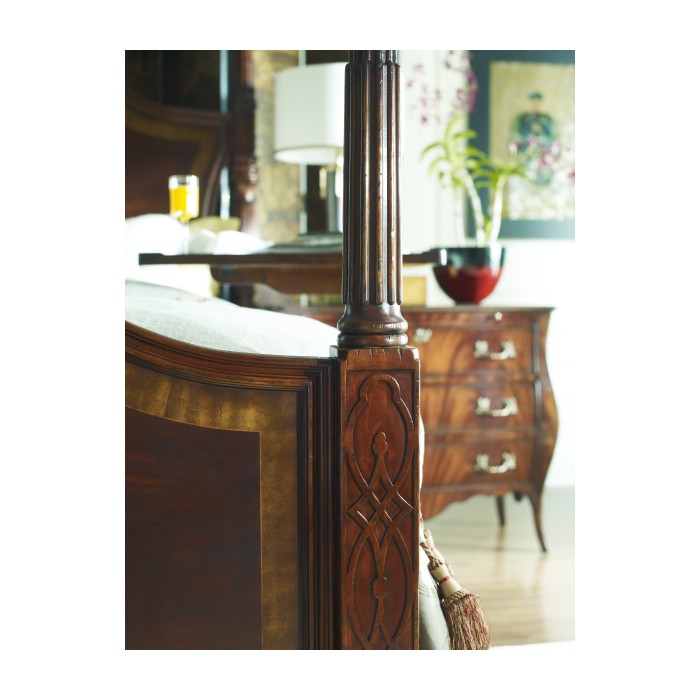 Four Poster Mahogany UK King  Bed