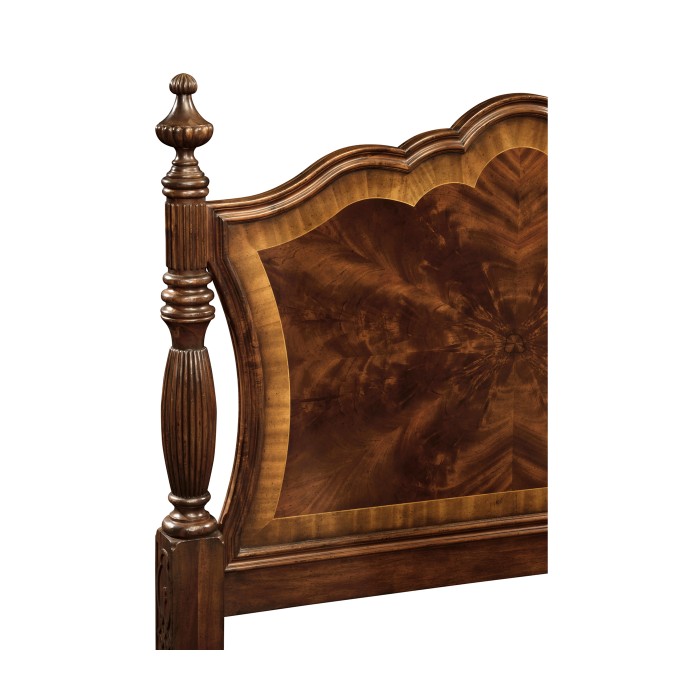 Four Poster Mahogany UK Queen Bed