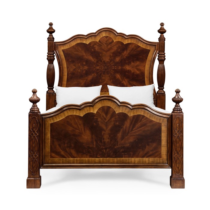 Four Poster Mahogany US Queen Bed