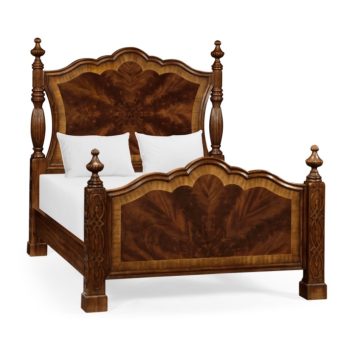 Four Poster Mahogany US Queen Bed