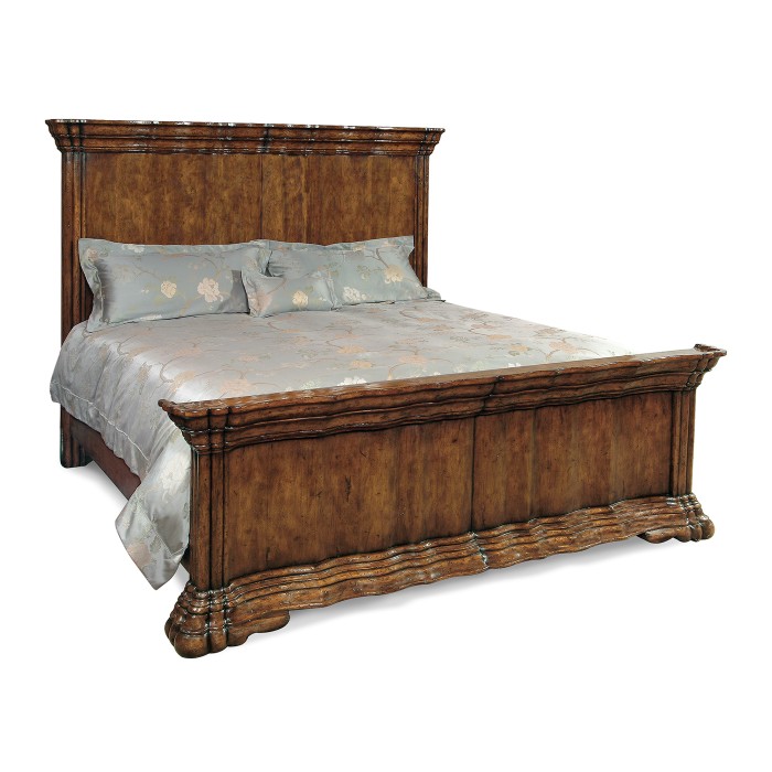 Serpentine Walnut US King Bed