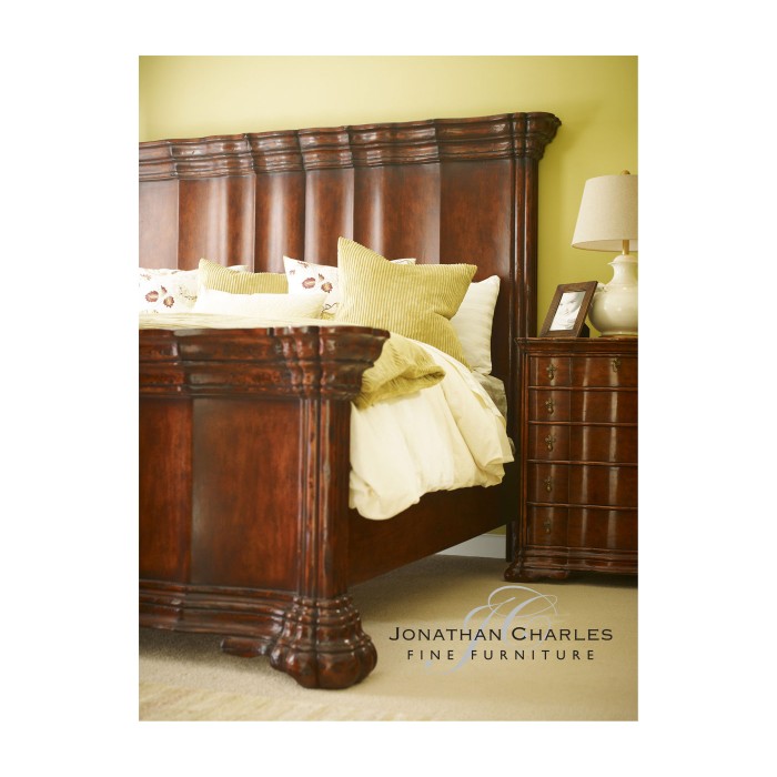 Serpentine Walnut UK King Bed