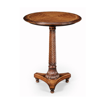 William IV round satinwood lamp table