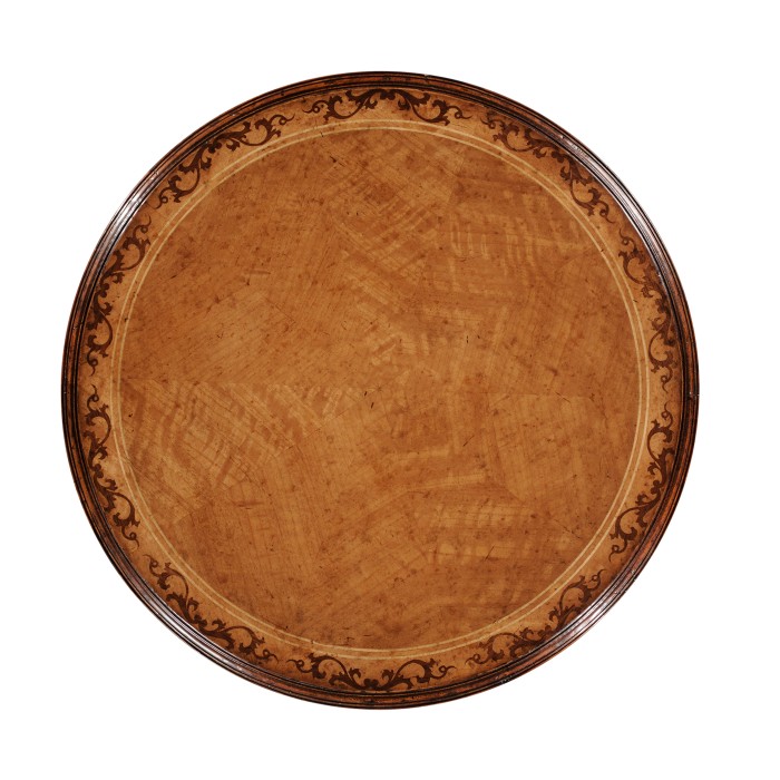 William IV round satinwood lamp table