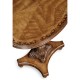 Walnut & satinwood oval lamp table