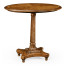 Walnut & satinwood oval lamp table