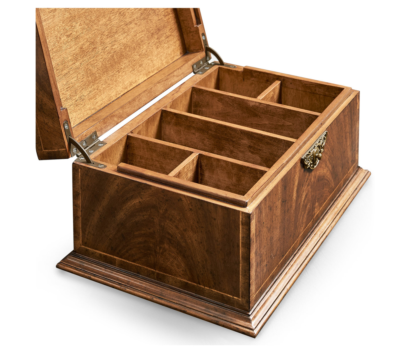 Rectangular Crotch Walnut Jewellery Box
