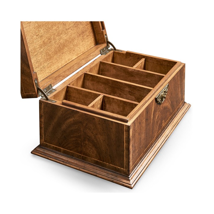 Rectangular Crotch Walnut Jewellery Box