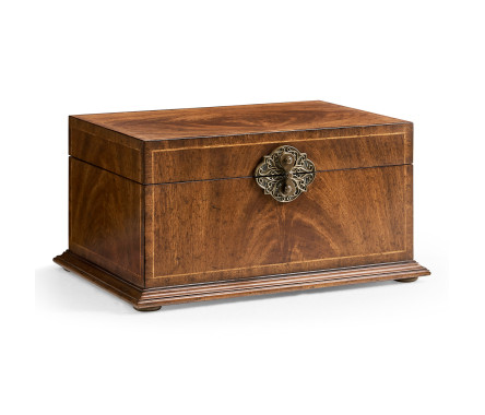Rectangular Crotch Walnut Jewellery Box