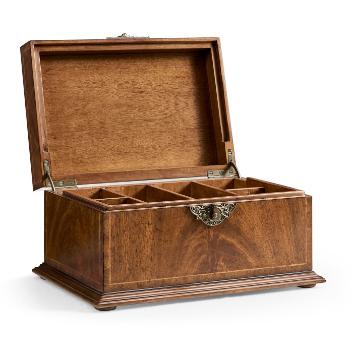 Rectangular Crotch Walnut Jewellery Box