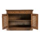 Latticework Walnut Side Cabinet