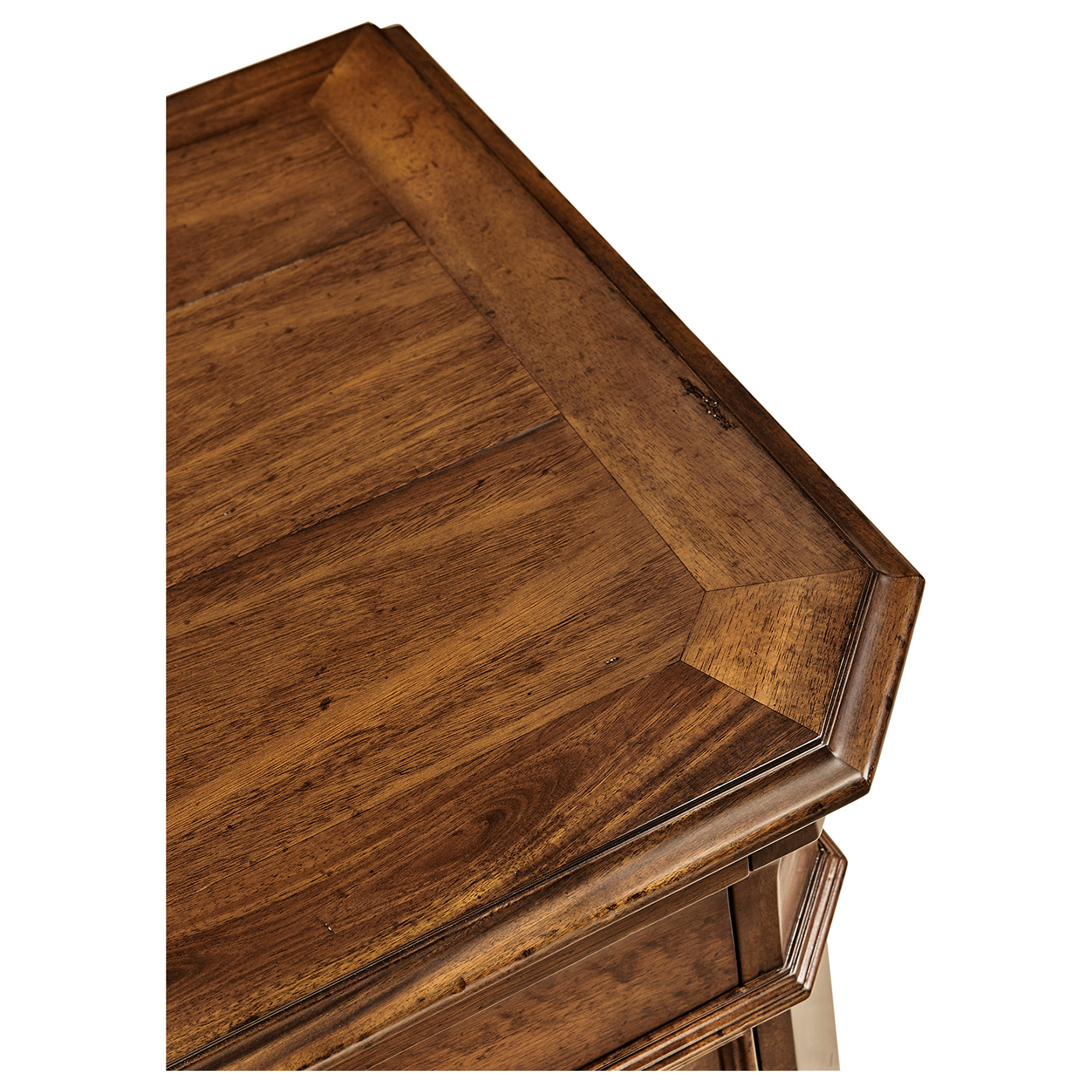 Latticework Walnut Side Cabinet