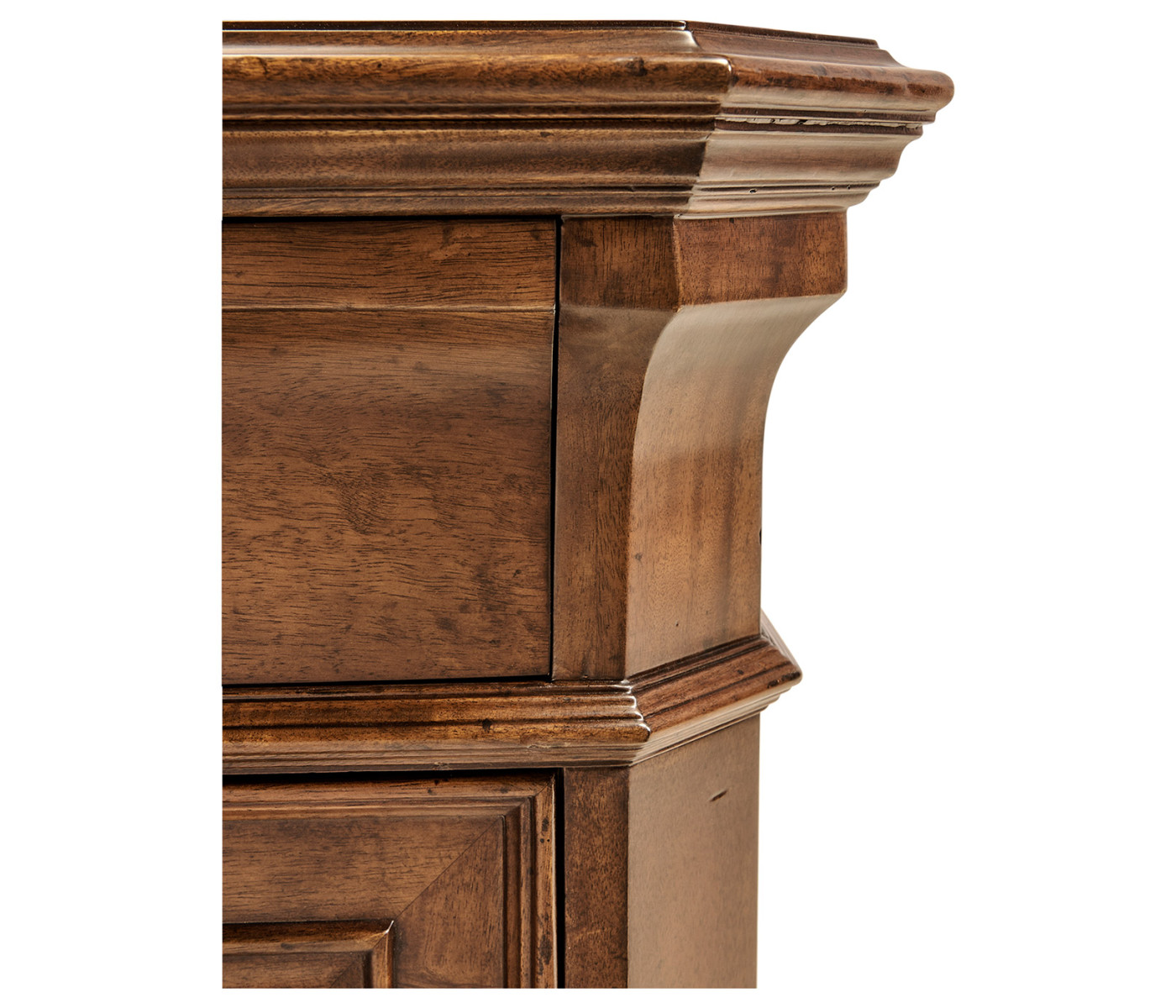 Latticework Walnut Side Cabinet