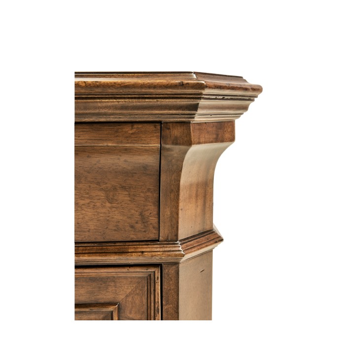 Latticework Walnut Side Cabinet