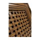 Latticework Walnut Side Cabinet
