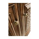 Latticework Walnut Side Cabinet