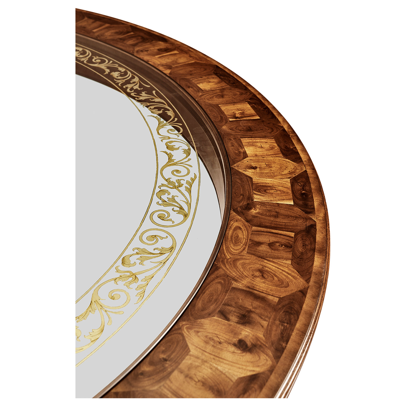 Circular Oyster & Églomisé Coffee Table