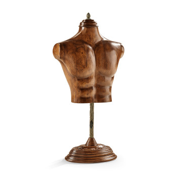Large Male Wooden Mannequin & Torso on Stand