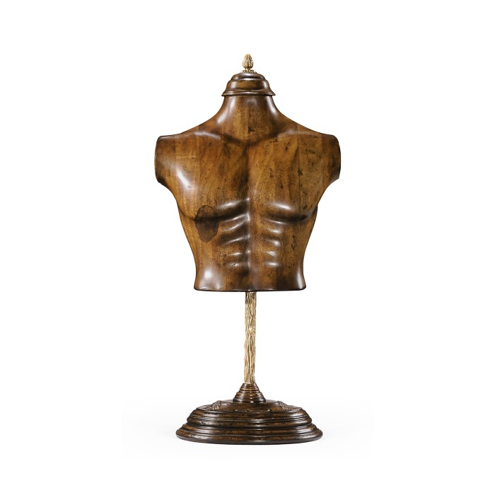 Small Male Wooden Mannequin & Torso on Stand