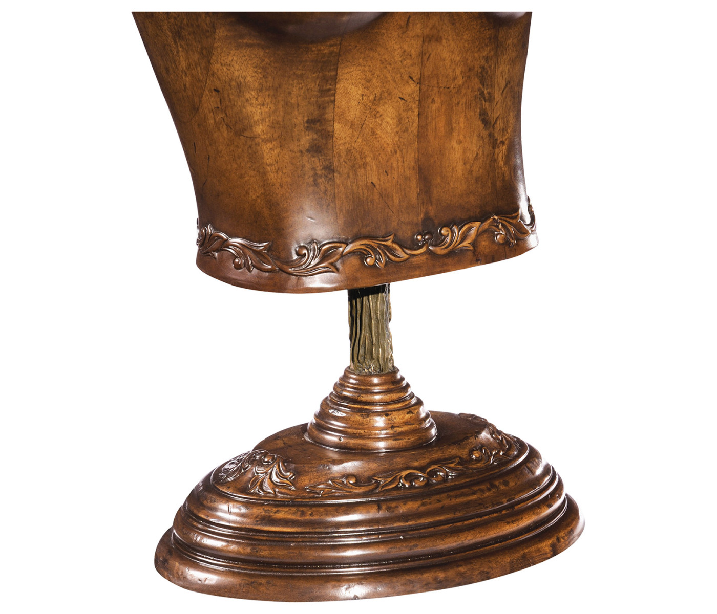 Small Female Wooden Mannequin & Torso on Stand
