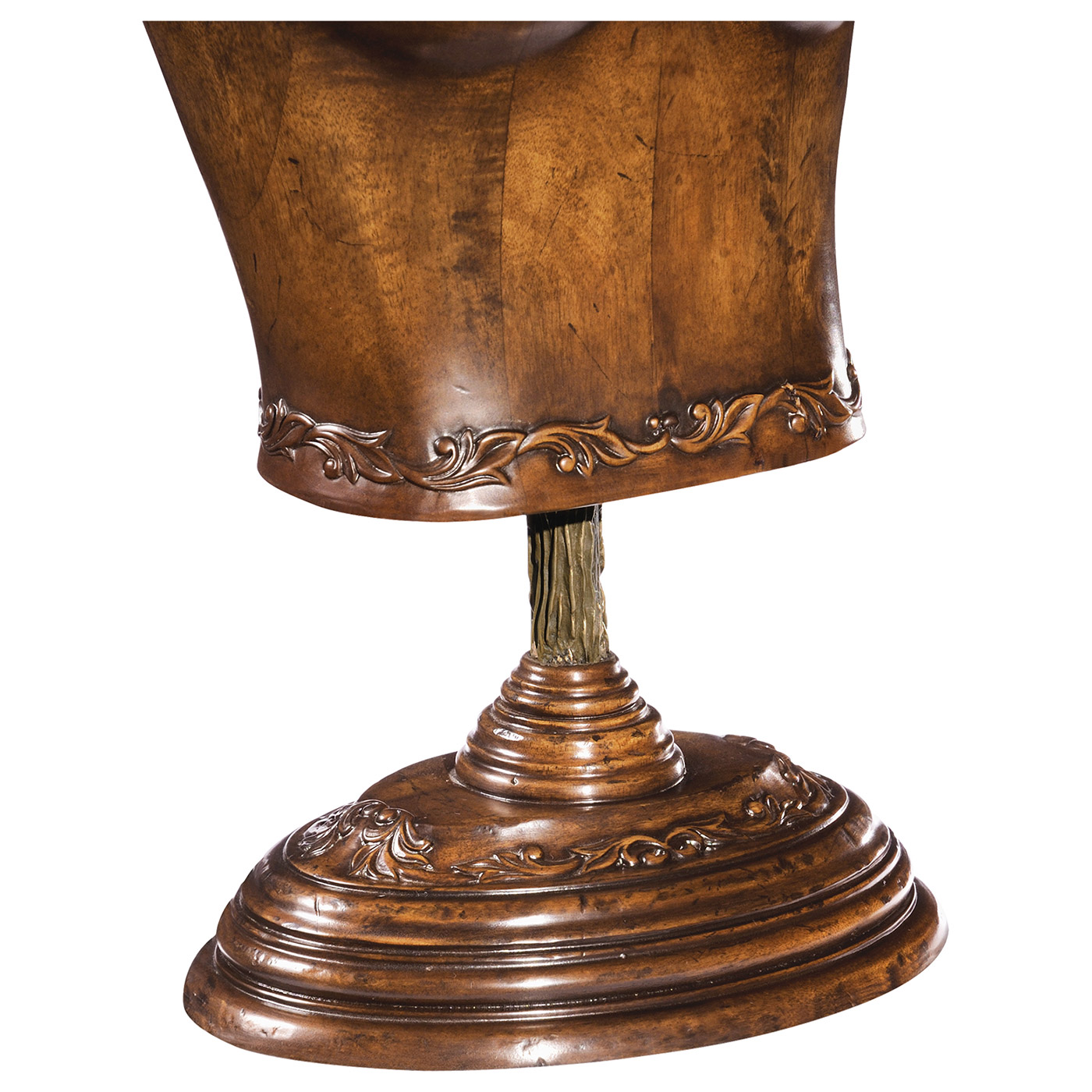 Small Female Wooden Mannequin & Torso on Stand