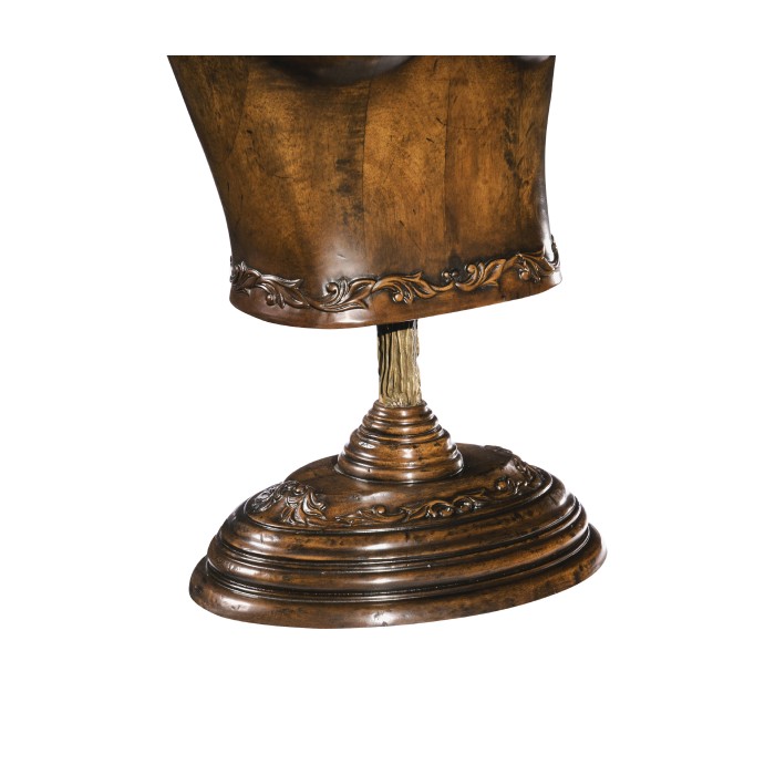 Small Female Wooden Mannequin & Torso on Stand